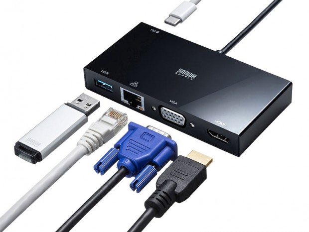 シェアオフィス等で便利に使えるType-C専用モバイルドッキングステーション