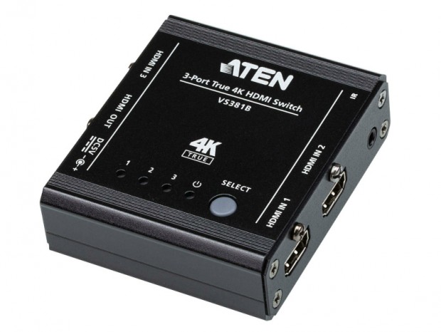 4K/60p対応の3入力HDMI切替器、ATEN「VS381B」発売開始