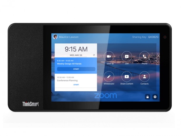 ワンタッチでミーティングに参加できるZoom端末、レノボ「ThinkSmart View for Zoom」