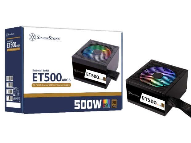 ARGBファンを搭載したエントリーBRONZE電源、SilverStone「ET500-ARGB」