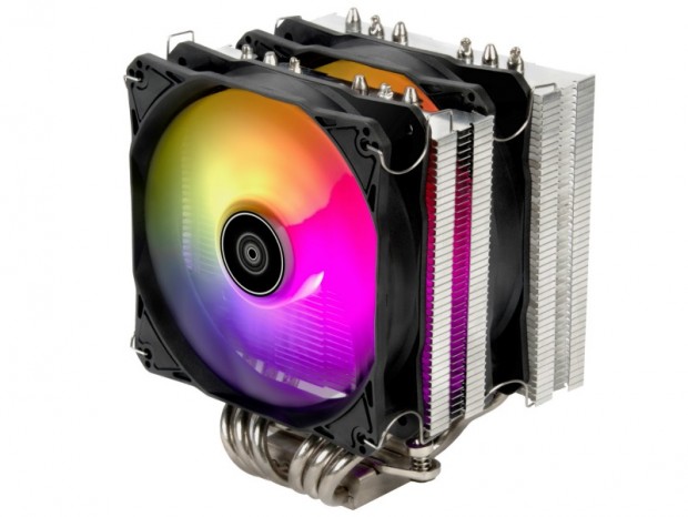 フィンオフセット設計のツインタワーサイドフロー、SilverStone「Hydrogon D120 ARGB」