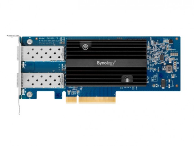 リンクアグリゲーション対応のデュアル25ギガビットLANカード、Synology「E25G21-F2」