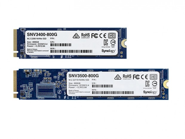 Synology、容量800GBのNASキャッシュ向けNVMe M.2 SSD計2モデル