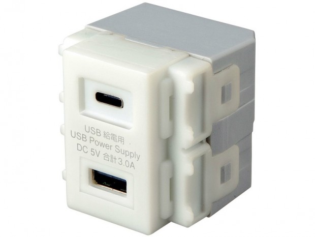 Type-A/C搭載の壁埋込式USBコンセントがサンワサプライから発売