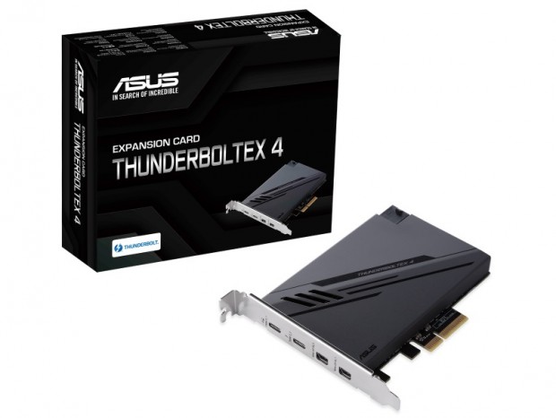 Thunderbolt 4を増設するPCI-Express3.0（x4）カード、ASUS「ThunderboltEX 4」