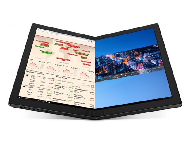 画面を折りたためるモバイルPC「ThinkPad X1 Fold」の5G版がソフトバンクから