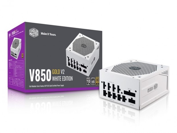 Cooler Master、ホワイト筐体の高耐久GOLD認証電源「V850 Gold V2 White Edition」発売