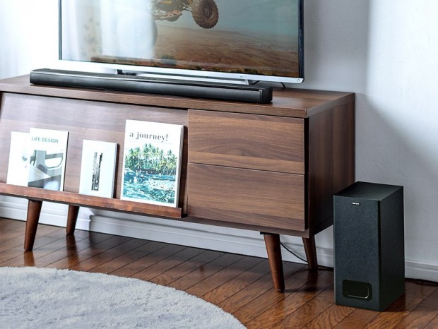 サンワ、テレビの音をリッチに楽しめるサウンドバー＆ワイヤレスサブウーファーセット発売