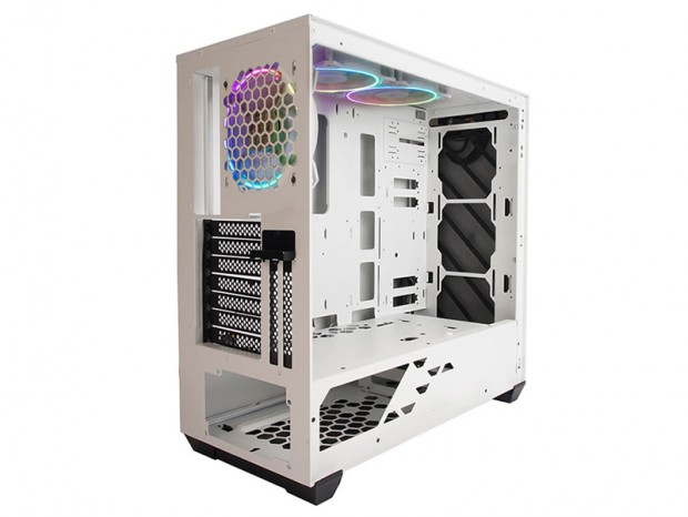 前面木目デザインがアクセントの白筐体、In Win「216-PureWhite」