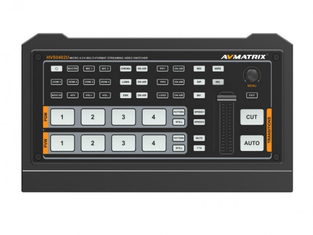 スケーラー機能搭載の4入力HDMIスイッチャー、AVMATRIX「HVS0402U」
