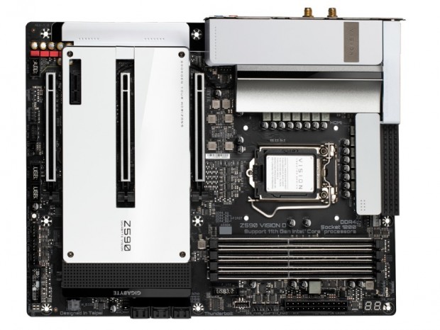 Thunderbolt 4搭載のクリエイター向けZ590マザーボード、GIGABYTE「Z590 VISION D」