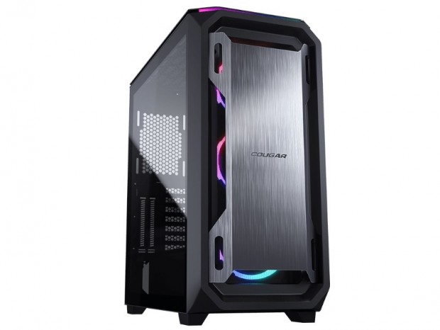 ブラッシュアルミと強化ガラス採用のミドルタワー、COUGAR「MX670 RGB」