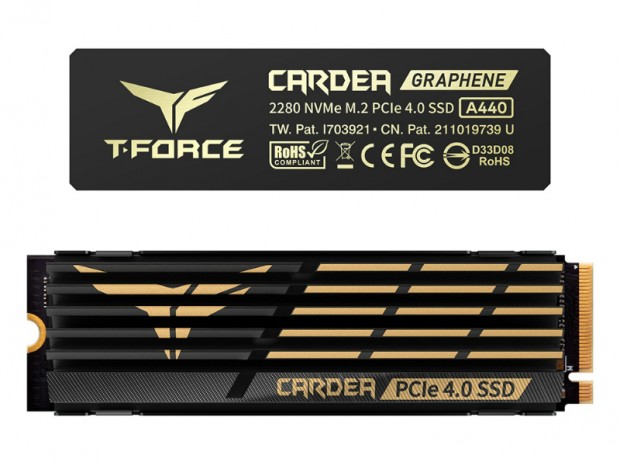 2つのヒートシンクが付属する超高速PCIe4.0 M.2 SSD、Team「T-FORCE CARDEA A440」