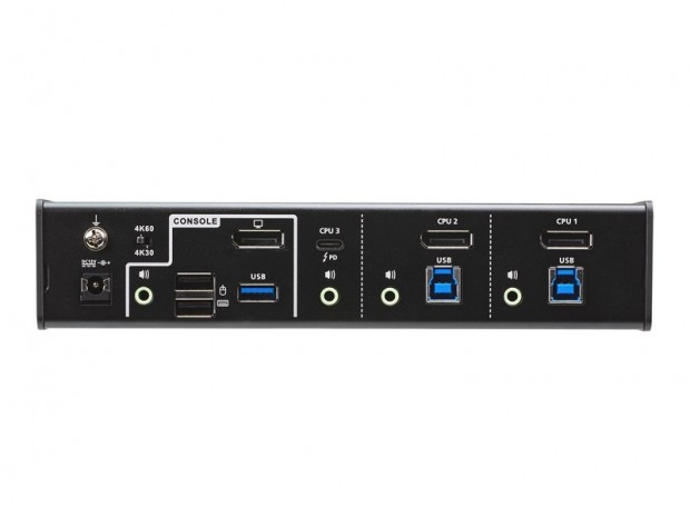 ATEN、Type-CとDisplayPort×2で最大3台のPCを切り替えできる高性能KVMPスイッチ