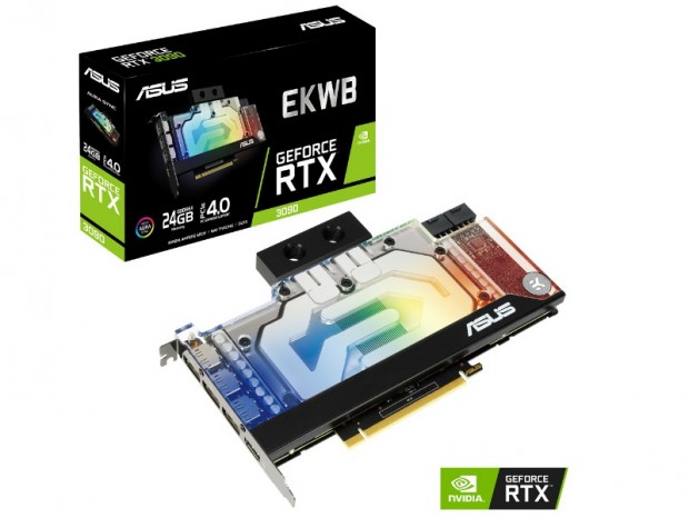 ASUS、EKWB製ウォーターブロックを搭載したGeForce RTX 3090/3070発売