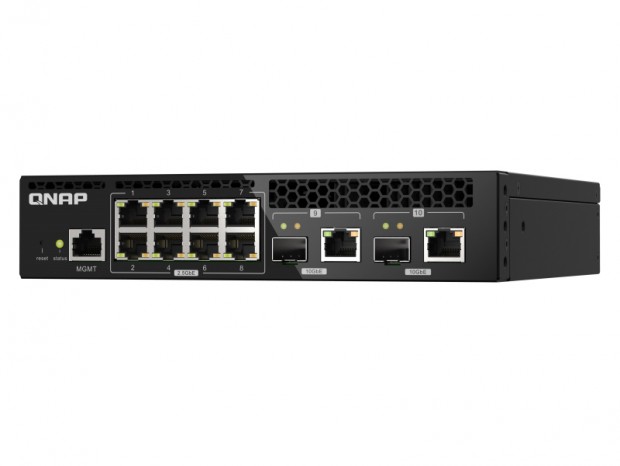 10G LAN対応のL2 Webマネージスイッチ、QNAP「QSW-M2108R-2C」