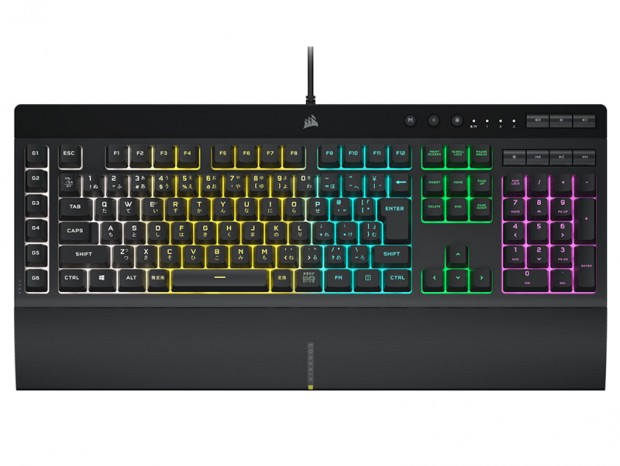 6個のマクロ専用キー搭載のゲーミングキーボード、CORSAIR「K55 RGB PRO」国内発売