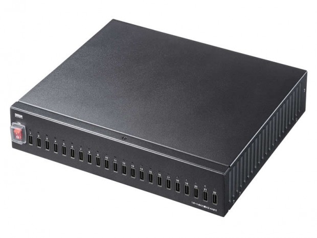 モバイラー必携？最大22台のモバイル機器が同時充電できるサンワサプライ「ACA-IP72」