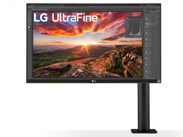 アームスタンド採用の27型4K液晶ディスプレイ、LG「27UN880-B」