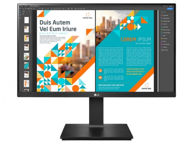 エルゴスタンド搭載の23.8型WQHD液晶ディスプレイ、LG「24QP550-B」
