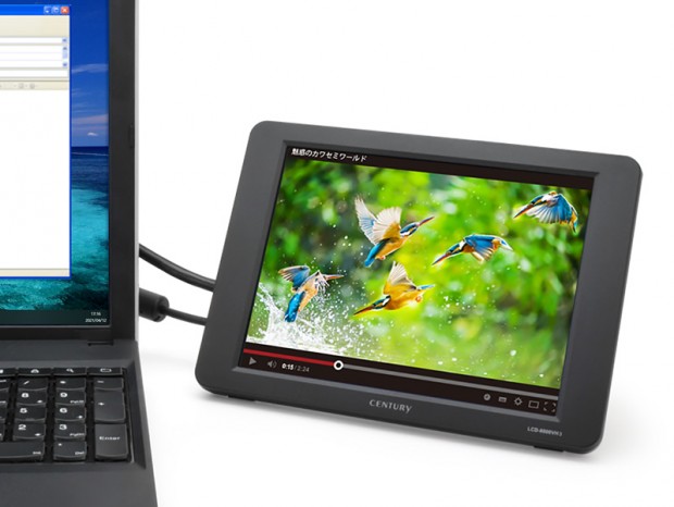 8インチHDMIマルチモニタ、センチュリー「plus one HDMI LCD-8000VH3」発売