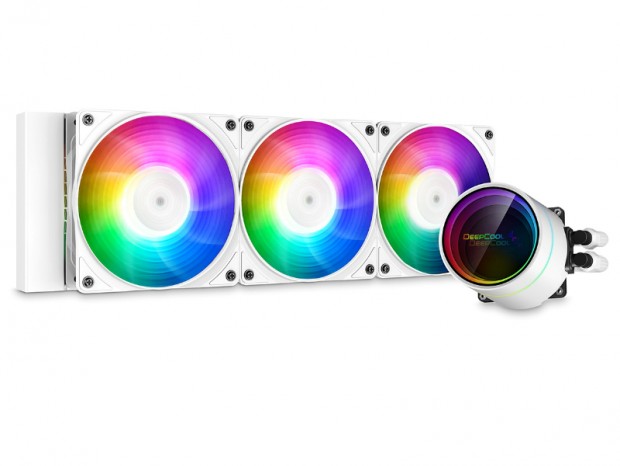 Infinity mirror採用の真っ白なオールインワン水冷、Deepcool「CASTLE EX A-RGB WH」