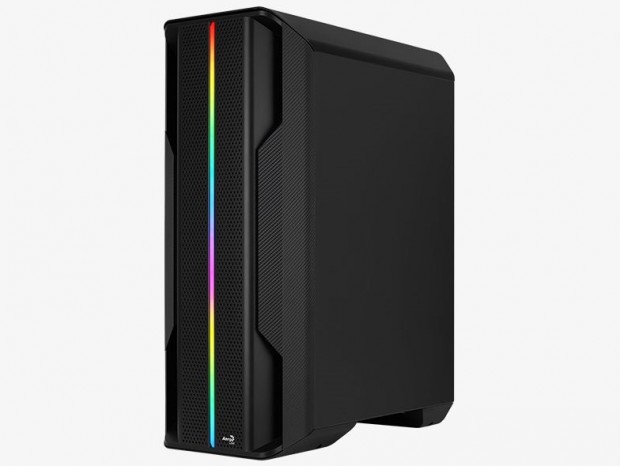 フロント全面に通気孔を備えた高エアフローミドルタワー、Aerocool「Splinter Duo」