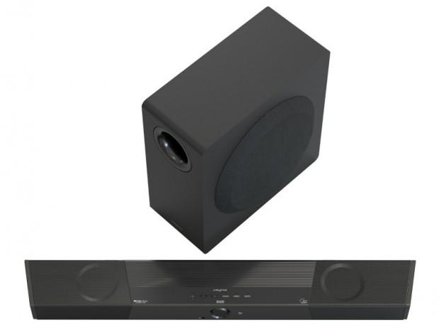 立体音響Dolby Atmos対応のサウンドバーシステム「Creative SXFI CARRIER」