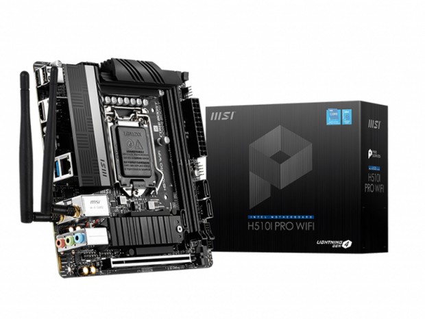 2.5G LANとWi-Fi 6搭載のコストパフォーマンスMini-ITXマザー、MSI「H510I PRO WIFI」