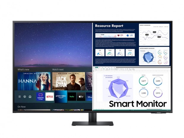 Samsung、スマートTVや音声アシスタント搭載の43型4K万能ディスプレイ「43M70A」