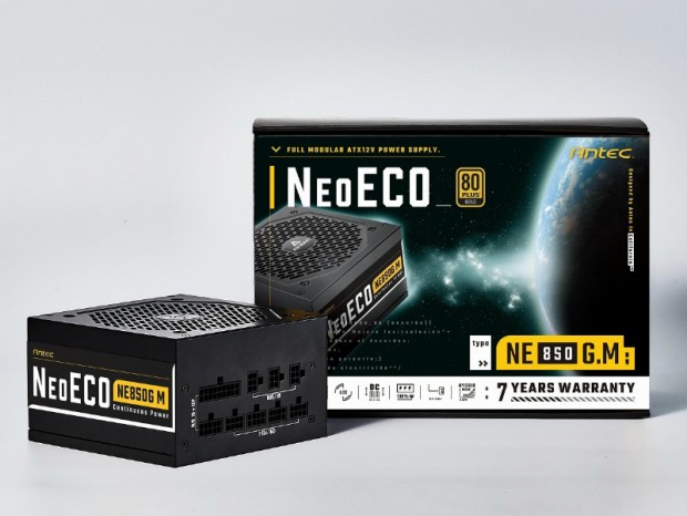 奥行き140mmのコンパクトなフルモジュラーGOLD電源、Antec「NE GOLD M」