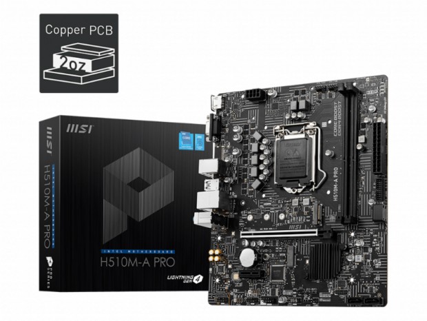 Intel H510採用のシンプルなMicroATXマザーボード、MSI「H510M-A PRO」
