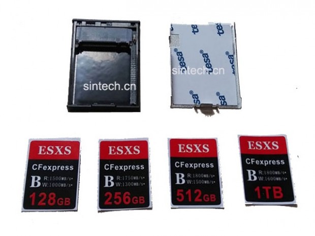 NVMe M.2 SSDをCFexpress Bカードに変換するアダプタがSintechから