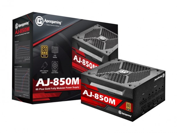 Apexgaming、最安クラスのフルモジュラーGOLD電源「AJ」シリーズ発売