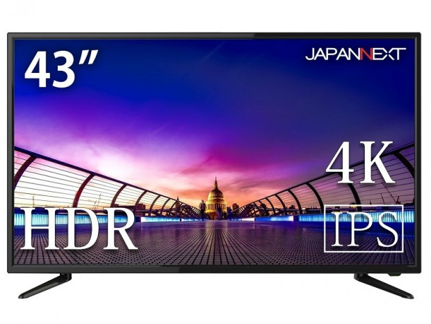 JAPANNEXT、43型4K IPS液晶ディスプレイを税込約5.5万円で発売