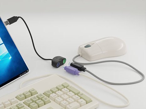 PS2マウス/キーボードをUSBで使える、エアリア「コンバティーノ ファイナルエディション」