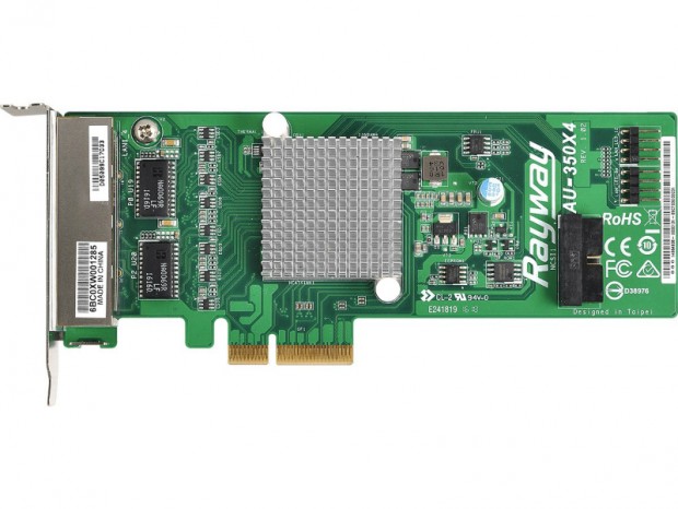 クアッドギガビットLAN搭載のロープロファイル拡張カード、ASRock Rack「AU-350X4」