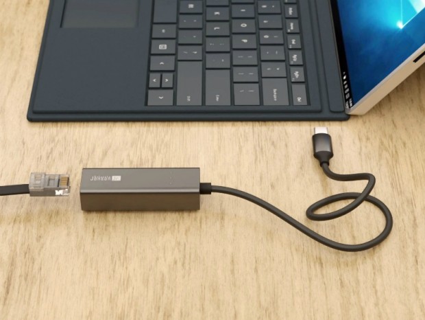 USB Type-C接続の小型2.5ギガビットLANアダプタ、エアリア「Bakusoku Jonson Jr.」