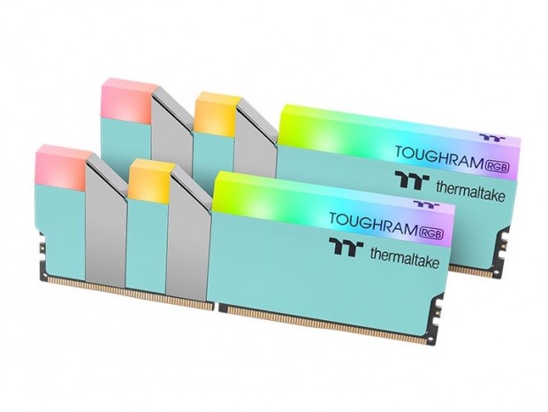Thermaltake、DDR4 OCメモリ「TOUGHRAM RGB」に新色ターコイズブルー追加