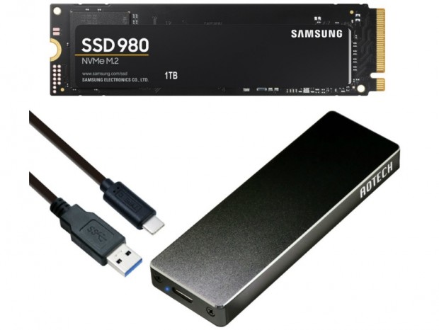 Samsung、NVMe M.2 SSD「980」にUSB3.2 Gen.2ケースバンドルモデル登場