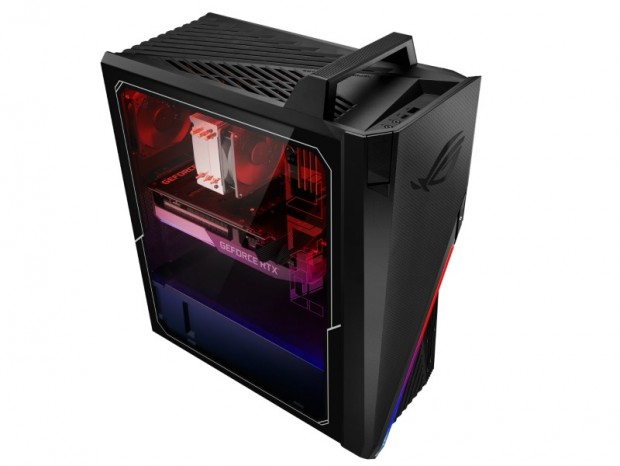 キャリングハンドルを備えたRyzenミドルタワーPC、ASUS「ROG Strix GA15」