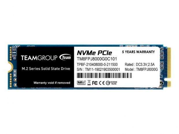 最大容量8TBの3D QLD採用NVMe M.2 SSD、Team「MP34Q M.2 PCIe SSD」