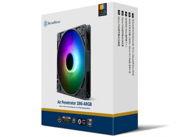 SilverStone、徹甲弾180mmファン「Air Penetrator 184i ARGB」国内発売