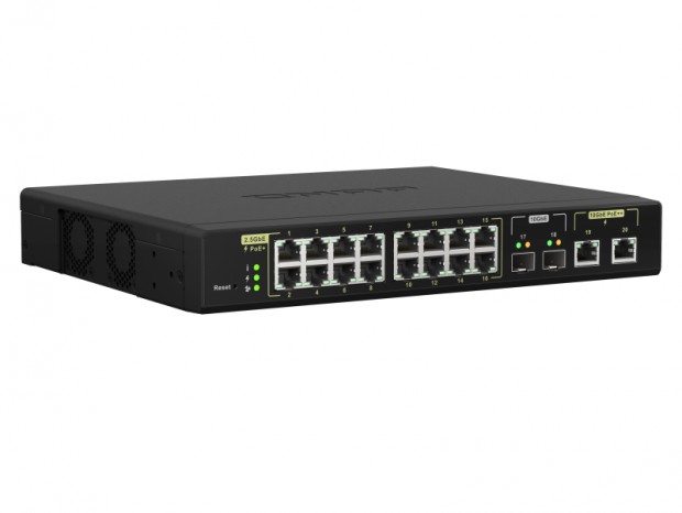 PoE++と10ギガビットLAN対応のマネージドスイッチ、QNAP「QSW-M2116P-2T2S」
