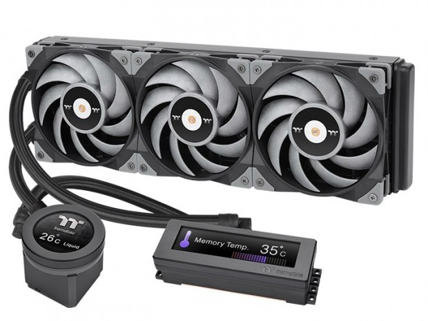 メモリも冷却できるLCD搭載オールインワン水冷、Thermaltake「Floe RC Ultra」