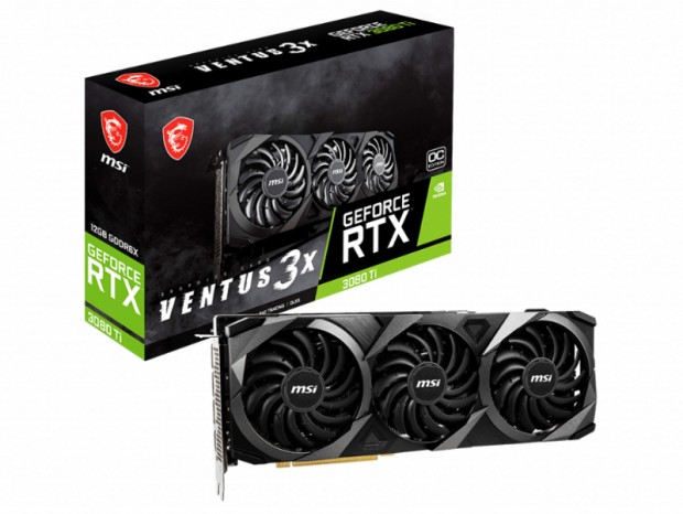 LEDを省略したOCモデル、MSI「GeForce RTX 3080Ti VENTUS 3X 12G OC」発売