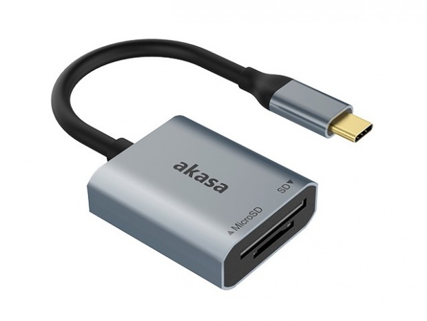 Akasa、スマホやデジタル一眼でも使えるUSB3.2 Type-Cデュアルカードリーダー