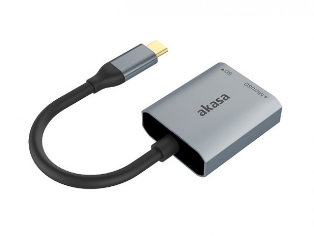 Akasa、スマホやデジタル一眼でも使えるUSB3.2 Type-Cデュアルカードリーダー