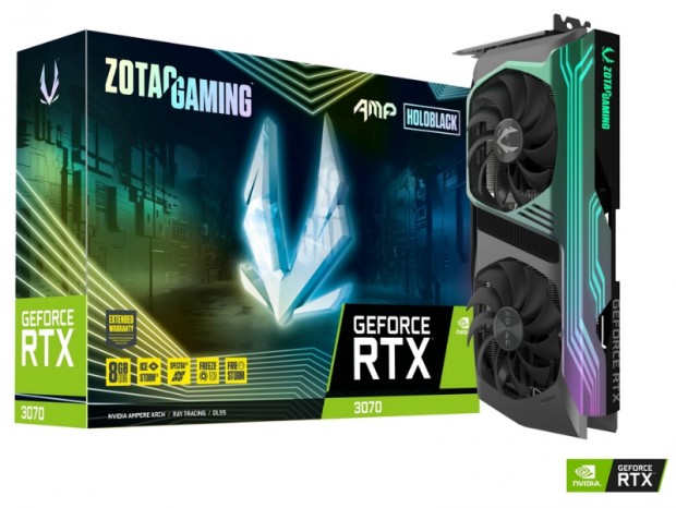 ホログラフィーライティング対応の「ZOTAC GAMING GeForce RTX 3070 AMP Holo LHR」発売