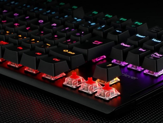iClever、赤軸スイッチや2色成形キャップ採用のテンキーレスキーボード「G01」